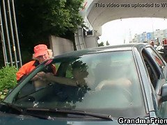 Grossvater, Reif, Mann mann frau, Mutti, Im freien, Öffentlich, Realität, Flotter dreier