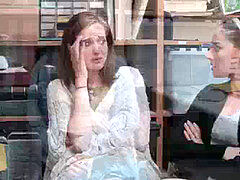 Noire, Talons, Fille latino, Bureau, Adolescente