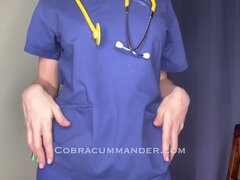 Frau, Weibliche domination, Erniedrigung, Masturbation, Krankenschwester, Orgasmus, Solo, Sperma