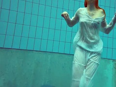 Leie, Strand, Im freien, Pool, Öffentlich, Rotschopf, Jungendliche (18+), Unter wasser