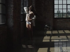 Tussi, Blasen, Braunhaarige, Schwanz, Masturbation
