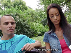 18 años, Cornudo, Europeo, Dinero, Al aire libre, Pov, Realidad, Adolescente