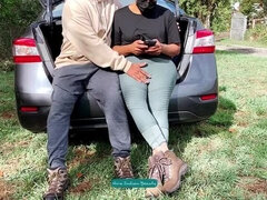 Outdoor Public Park Sex with Big Ass MILF - Steamy Car Trunk Romance & Sensual Love Making