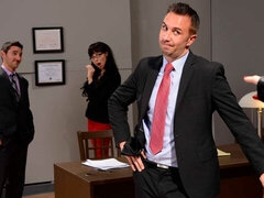 Leie, Grosser schwanz, Grosse titten, Hundestellung, Absätze, Riesig, Sekretärin, Titten