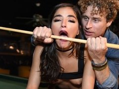 Kont, Pijpbeurt, Bruinharig, Handbeurt, Hardcore, Interraciaal, Man man vrouw, Trio