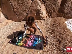 素人, お尻, ビーチ, 捕まる, 黒人, なめる, ハメ撮り, 公共