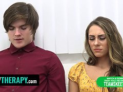 デカパイ, フェラチオ, なめる, 熟年, 淫乱熟女, 叫ぶ, ティーン, 三人