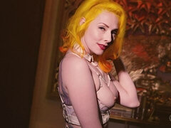 Vingeren, Gapende, Handbeurt, Masturbatie, Mager, Alleen, Kousen, Tatoeage