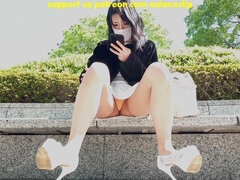 Amateur, Fait maison, Japonaise, Adolescente, Sous la jupe