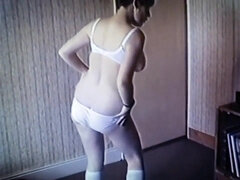 NEVER LET ME DOWN - vintage big tits schoolgirl strip dance