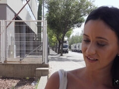 Sneaky POV Street Fuck Jordi El Nino Polla, Mina Moreno - public outdoor sex with perky tits brunette