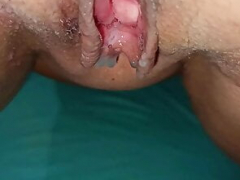 Stepson's cum flows out of stepmom's love hole