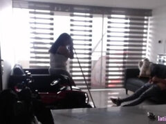 Enthousiasteling, Kont, Rondborstig, Huisvrouw, Latijnse vrouw, Rijpe lesbienne, Natuurlijk, Tieten likken