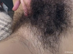 Kont, Zwart, Bruinharig, Harig, Ondergoed, Masturbatie, Dikke tepels, Vibrator