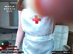 Amateur, Gros seins, Fétiche, Coréenne, Masturbation, Infirmière, Solo, Nénés
