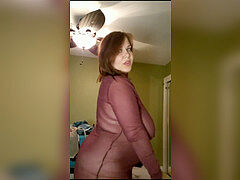 trying on outfits