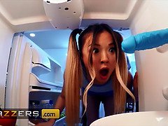Brazzers - Victoria Cakes is annoyed by Lulu Chu's hump addiction so she nails her with a strap on