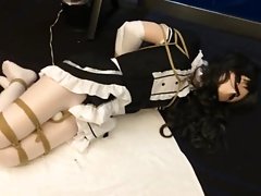 bounded kigurumi maid vibrating