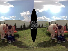 18, 茶髪の, カップル, アウトドア, 小柄, 公共, ティーン, ユニフォーム