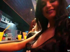 Bruinharig, Vingeren, Groep, Interraciaal, Ondergoed, Feest, Kousen, Swinger