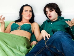 ベッドルーム, デカ尻, デカチン, デカパイ, フェラチオ, バック, 淫乱熟女