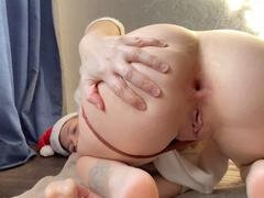 Enthousiasteling, Anaal, Grote kont, Vrouw, Masturbatie, Orgasme, Alleen, Speelgoed