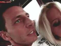 Raunchy blondie matures pussybanged in threesome sex