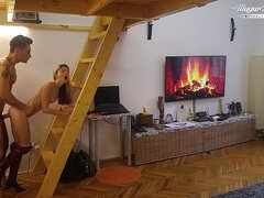 舞台裏, フェラチオ, イく瞬間, キス, なめる, 小柄, オマンコ, ロシア人