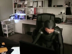 Hot Asian Ninja Gets Caught and Ties Up Cop In Office Chair and Fucks Him