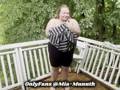 Gorda, Gordita, Gorda, Desnudo, Orgasmo, Al aire libre, Coño, Solo