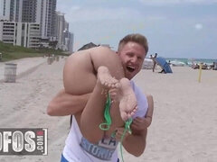 Strand, Grosser schwanz, Blondine, Blasen, Spermaladung, Muschi, Rasiert, Titten