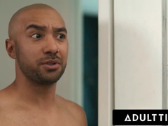 Charlotte Sins Gets Busted Riding Dildo In Shower And Finishes With Roommate's Cock