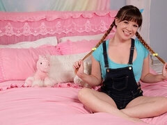 素人, デカチン, 爸, ディルド, ピグテール, ショートヘア, ガリガリ, ティーン