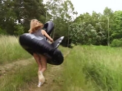 Negro, Rubia, Hembra, Hd, Al aire libre, Solo