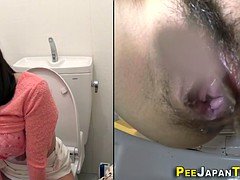 Asiatisch, Japanische massage, Öffentlich, Unter dem rock