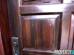 Brunette Real Estate Agent Babe with Big Tits Annoyed with Ex Bangs Her Client
