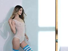 デカチン, デカパイ, ブロンド, 黒人, ハードコア, 下着, 馬乗り, オッパイの