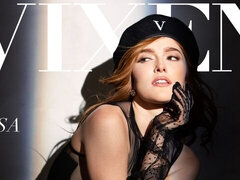 18 jaar, Grote lul, Pijpbeurt, Hondjeshouding, Natuurlijke tieten, Roodharige vrouw, Tiener, Tieten likken