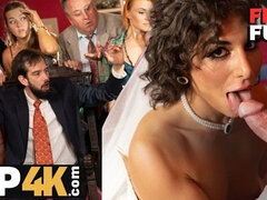 Mariée, Brunette brune, Tir de sperme, Tchèque, Hard, Hd, Talons, Public