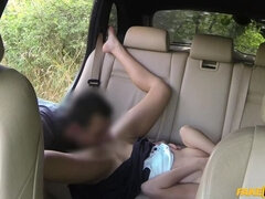Arsch, Auto, Hundestellung, Lecken, Im freien, Pov, Muschi, Rock
