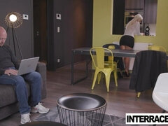 デカチン, 黒人, フェラチオ, 巨乳な, 浮気者, バック, 熟年, 三人