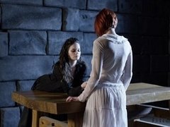 Cul, Lécher le cul, Gros seins, Lesbienne, Léchez, Chatte, Rousse roux, Dénudage