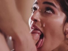 Sperma in mond, Vingeren, Man, Latijnse vrouw, Likken, Ondergoed, Klein, Rijden