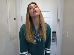 Blondine, Blasen, Spermaladung, Frau, Handjob, Hd, Pov, Rasiert