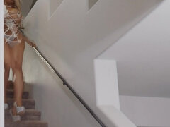 ブロンド, フェラチオ, ハードコア, Hd, 淫乱熟女, シャワー, 三人, 結婚式