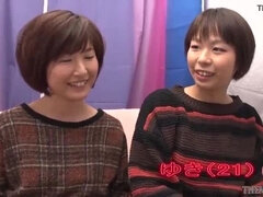 カワイイ, ディルド, 指いじり, 日本人, キス, なめる, オーガズム, 三人