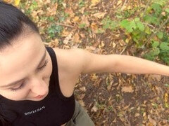 Schwarz, Blasen, Sperma im mund, Im freien, Öffentlich