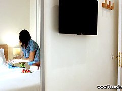 Teeny Lovers - Cute gal Matty showering and fucking