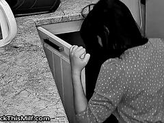 Schwarz, Blasen, Schmutzig, Schwarz, Lesbisch, Milf, Stiefmutter, Titten