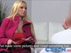 Amateur, Entrevista, Rubia, Tetona, Corridas, Checa, Verga enorme, Tetas naturales